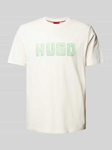 HUGO T-shirt met labelprint, model 'Daqerio'