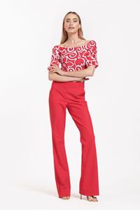Studio Anneloes Flair LONG bonded trousers - red - 11332