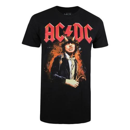 AC/DC Heren T-shirt met vuur en hoorns