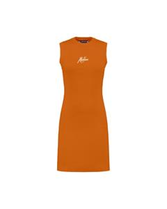 Malelions Women EK2024 Signature Dress - Orange/White