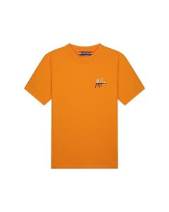 Malelions Men EK2024 Regular Split T-Shirt - Orange/Black