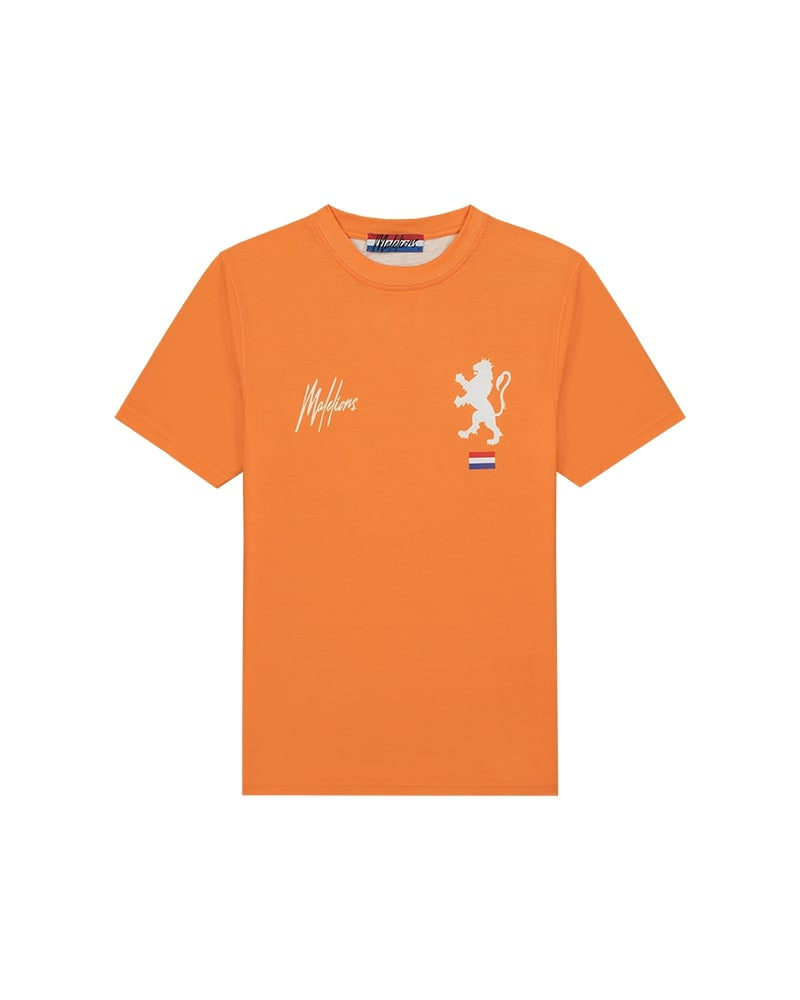 Malelions Men Essential Soccer T-Shirt | Orange