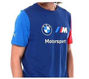 Puma BMW M Motorsport ESS Logo Tee - Men's T-Shirt Cotton Blue 538148-04 ORIGINAL