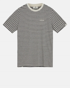 Anerkjendt Akrod s/s cot/linen stripe tee 901538 sky captain