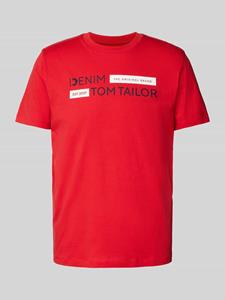 Tom Tailor Denim T-shirt met labelprint, model 'Type H'
