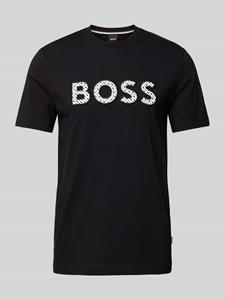 Boss T-shirt met labelprint, model 'Thompson'