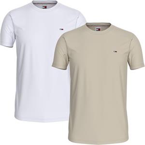 TOMMY JEANS T-shirt TJM 2PACK SLIM JERSEY TEE (2-delig, Set van 2)