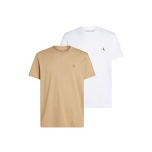 Calvin Klein T-shirt 2 PACK MONOLOGO met kleine logoprint op borsthoogte (Set van 2)