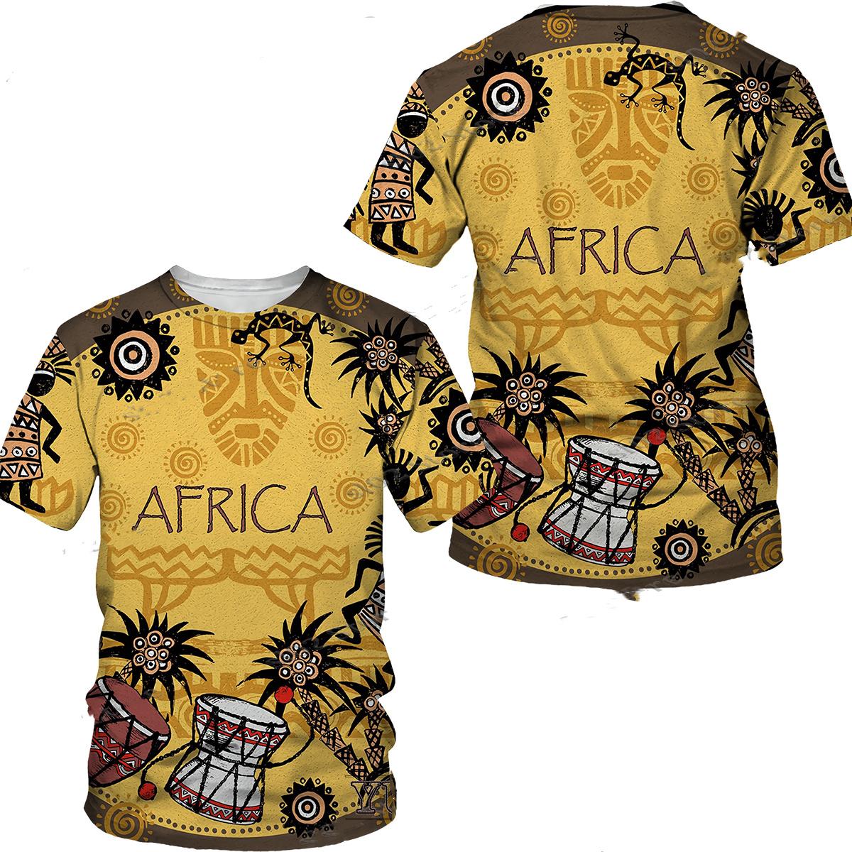 Kukebang Etnische stijl 3D-print grafische tees unisex dashiki-kleding zomer heren T-shirt met korte mouwen Street Fashion outfits heren