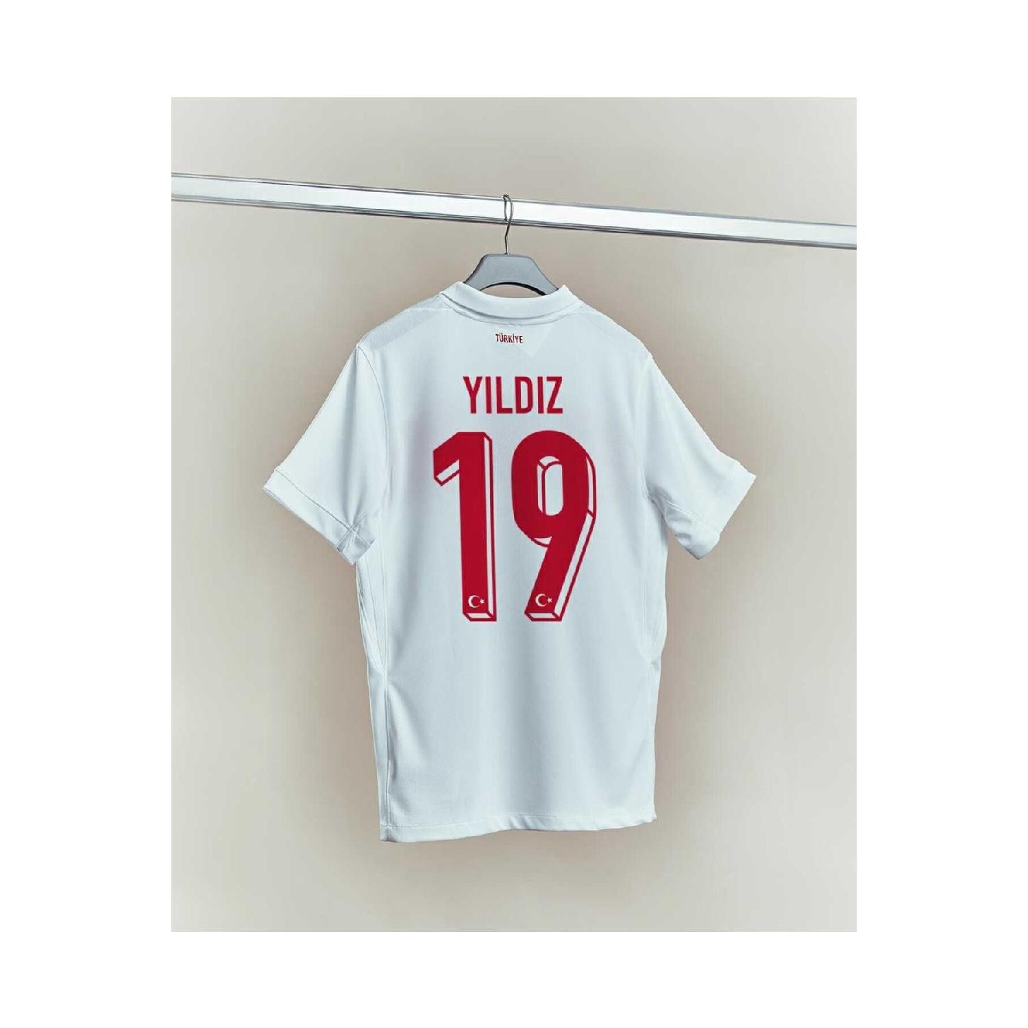 Palmiye istanbul Turkey Euro 2024 Football Championship Kenan Yldz Away Jersey (white)