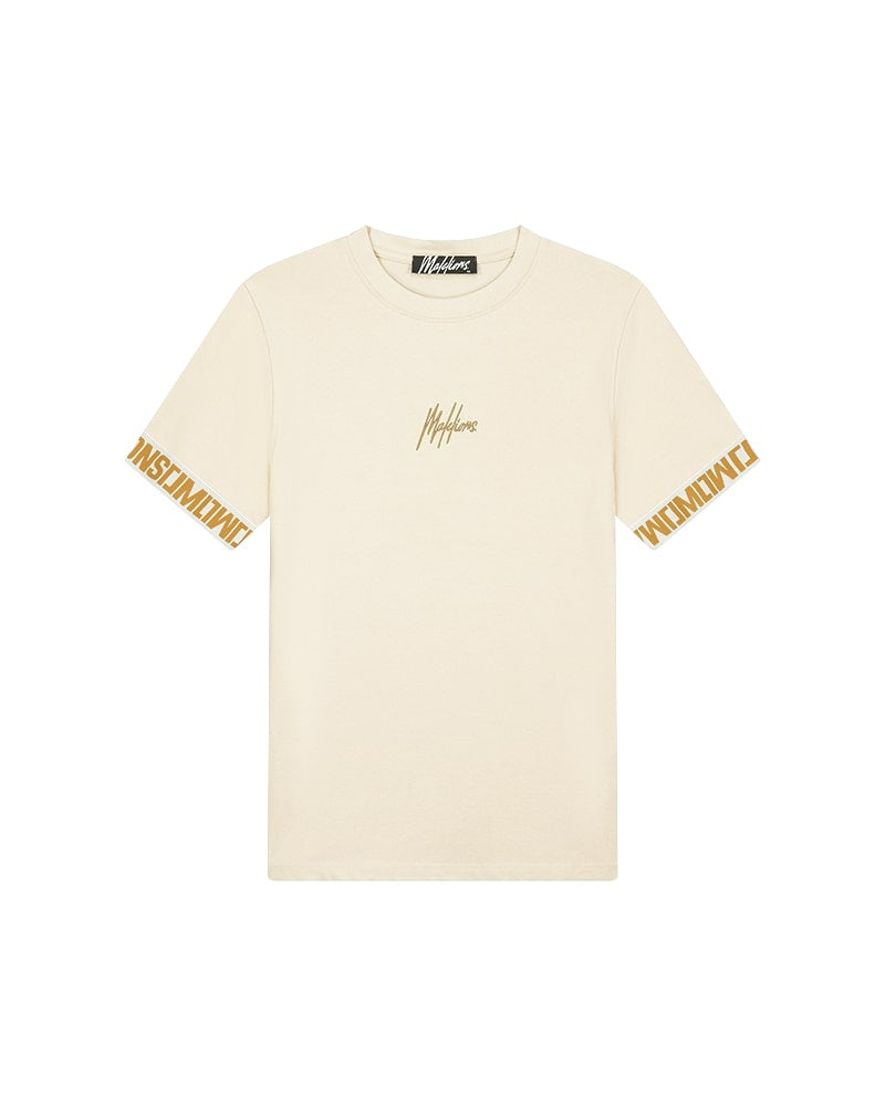 Malelions Men Venetian T-Shirt | Off-White/Gold