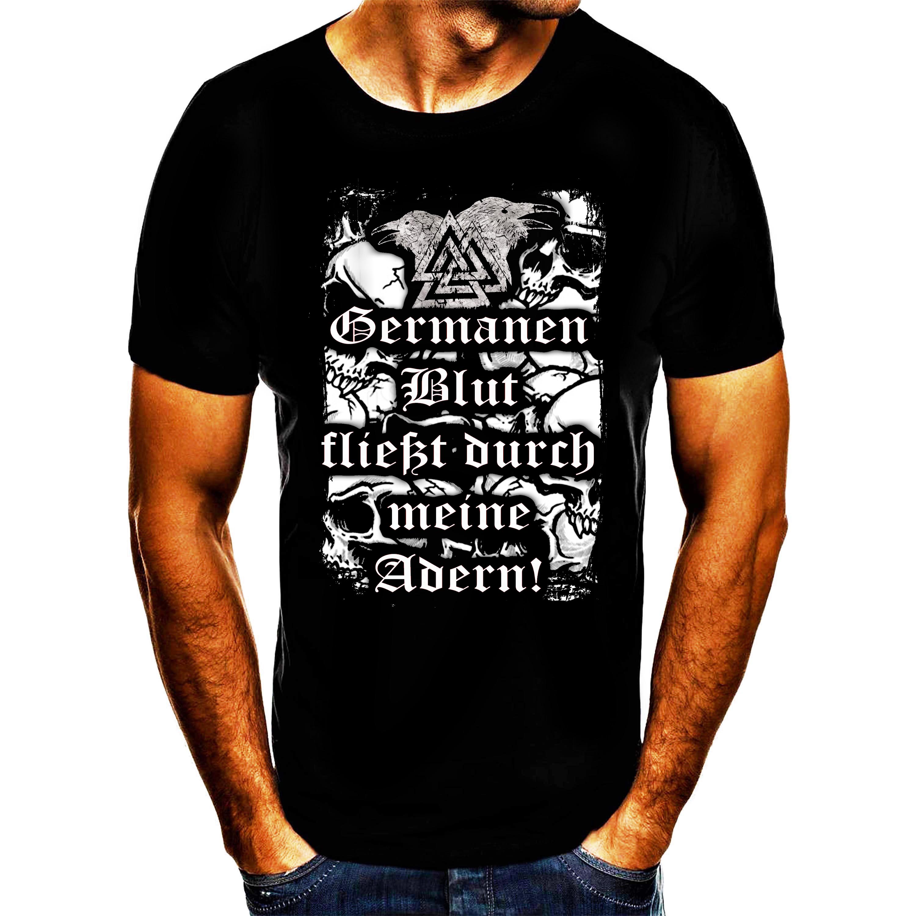 Shirtbude Valhalla viktory vikings germanen odin thor print tshirt