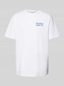 Only & Sons T-shirt met geribde ronde hals, model 'SUNDAY'