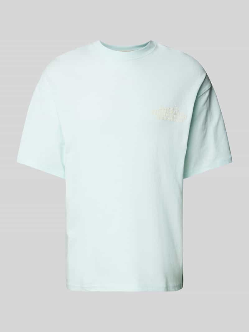 Jack & jones Oversized T-shirt met geribde ronde hals, model 'NOTO'