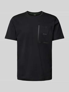 BOSS Green T-shirt met labelprint, model 'Thilix'