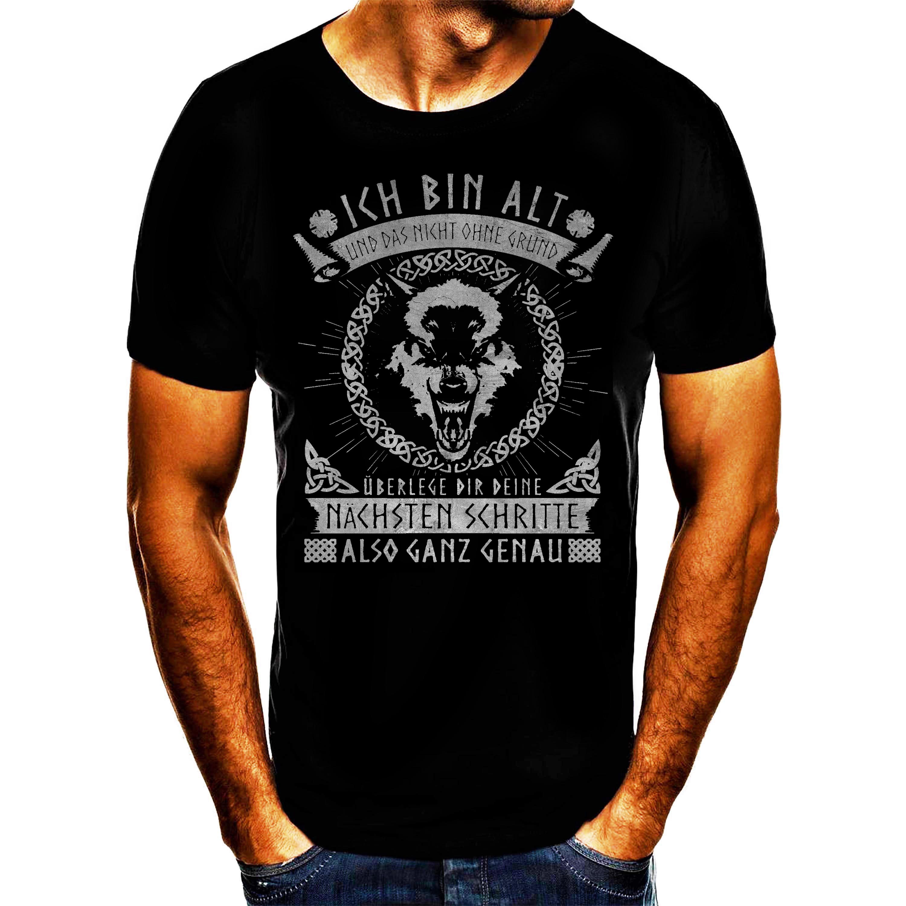 Shirtbude Germanen, Vikingen, Bloed Viking Odin Valhalla T-shirt Leeftijdspensioen Rustiek