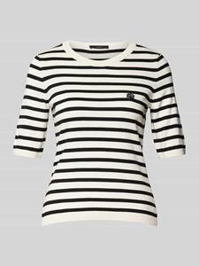 Oui Gebreid shirt met stitchingdetail