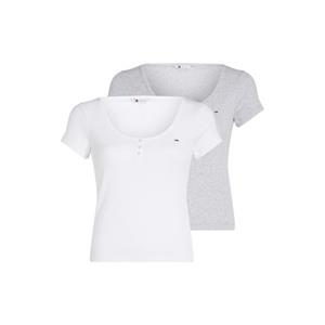 TOMMY JEANS T-shirt TJW 2PACK HENLEY SS RIB TEE (Set van 2)