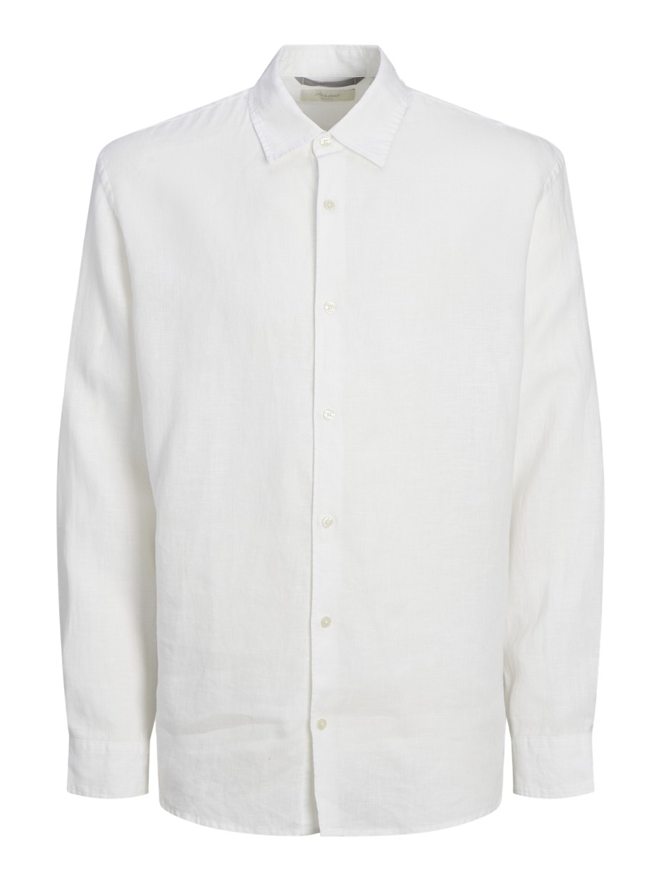 Jack & Jones Jprcclawrence linen shirt ls sn off-white