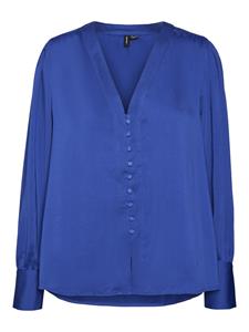 Vero Moda Vmgisana ls v-neck shirt wvn btq kobalt