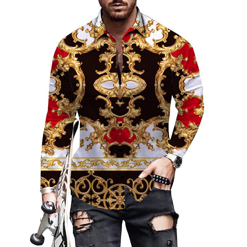 Casual Fashion Mens Clothes Heren casual overhemden 3D-sublimatie bedrukte overhemden van hoge kwaliteit