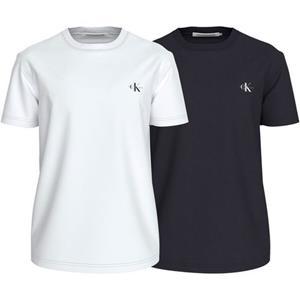 Calvin Klein T-shirt 2 PACK MONOLOGO met kleine logoprint op borsthoogte (Set van 2)