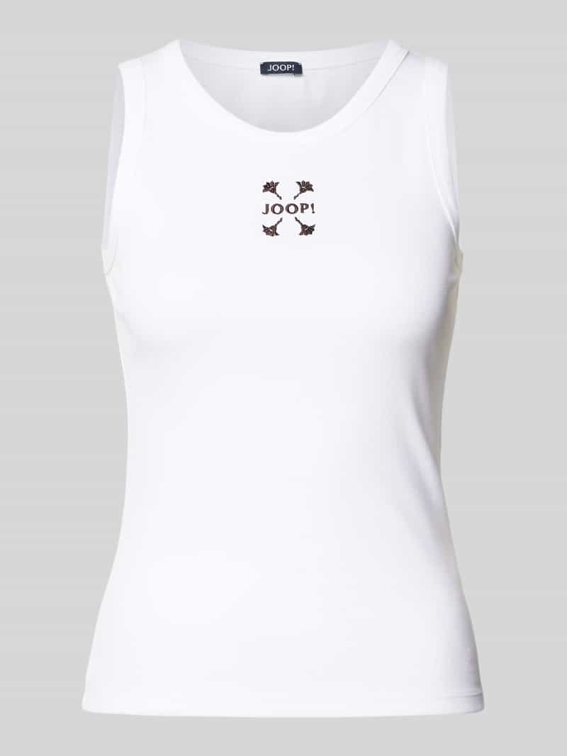 Joop! Tanktop met labelstitching