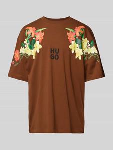 HUGO Oversized T-shirt met labelprint, model 'Diblostee'