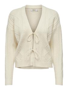 Only Onlfia ls string cable cardigan knt off-white