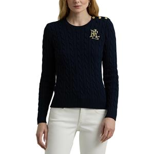 LAUREN RALPH LAUREN Trui met ronde hals en kabeltricot MONTIVA