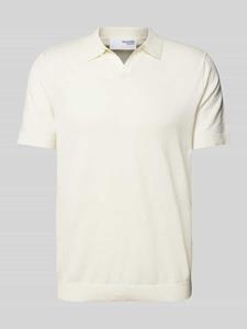 Selected Homme Slim fit linnen poloshirt met platte kraag, model 'LAKE'