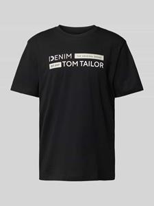 Tom Tailor Denim T-shirt met labelprint, model 'Type H'