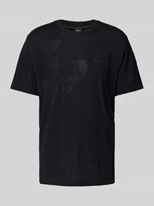 BOSS Green T-shirt met structuurmotief, model 'Jagged 3'