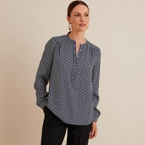 ANNE WEYBURN Blouse met grafische print en lange mouwen