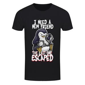 Psycho Penguin Mens Ik heb een nieuwe vriend T-shirt nodig