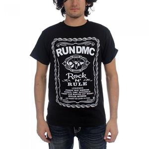 Pertemba FR - Apparel Run DMC Unisex volwassen Rock NÂ´ Rule Whiskey Label katoenen T-shirt