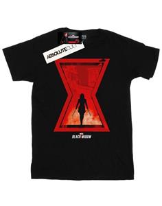 Marvel Heren Black Widow Movie Icon Silhouet T-shirt