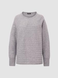 REPEAT cashmere Cashmere trui met diagonaal breisel