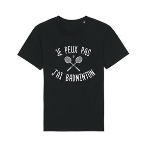 Enkr Heren T-shirt - IK KAN NIET BADMINTON HEBBEN