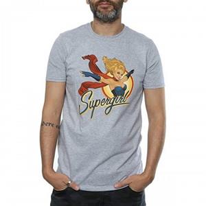 Pertemba FR - Apparel DC Bombshells Supergirl Badge Heather T-shirt voor heren