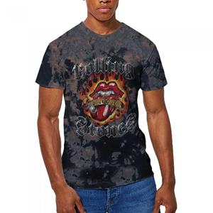 The Rolling Stones De Rolling Stones Unisex Volwassen Tattoo Vlammen Tie Dye T-shirt