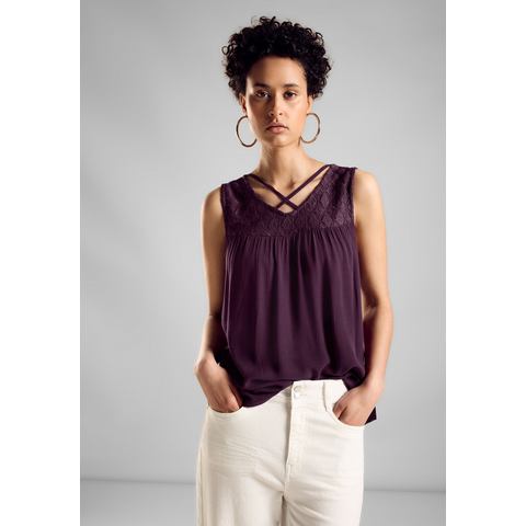 STREET ONE Shirttop met kant