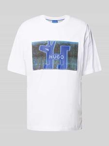 Hugo Blue T-shirt met ronde hals, model 'Nedary'