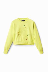 Desigual Loose fit sweatshirt tijger - GREEN