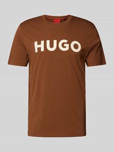 HUGO T-shirt met labelprint, model 'DULIVIO'