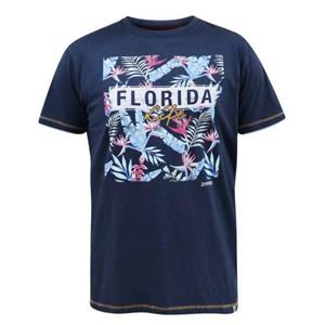 Duke Prestwick D555 Florida bloemen-T-shirt voor heren