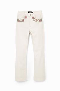 Desigual Cropped flared jeans - WHITE