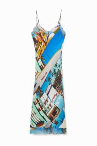 Desigual Jurk in lingeriestijl South Beach - BLUE