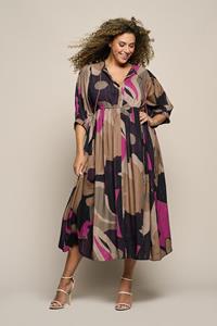 Mart Visser Sophie Print Jurk Taupe / Multi Maxi