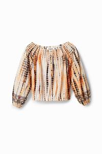 Desigual Blouse met boothals - ORANGE